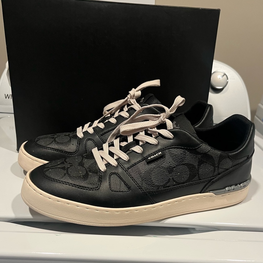 Coach clip court sneakers in black